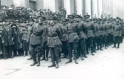Michael Collins as Head of the Irish Free State Army at the funeral of Arthur Griffith, August 1922 by Irish Photographer