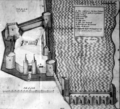 17th Century Plan of the Castle of Limerick, Ireland by Irish School