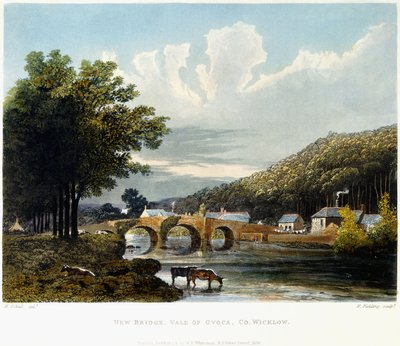 New Bridge, Vale of Ovoca, Co. Wicklow by Irish School