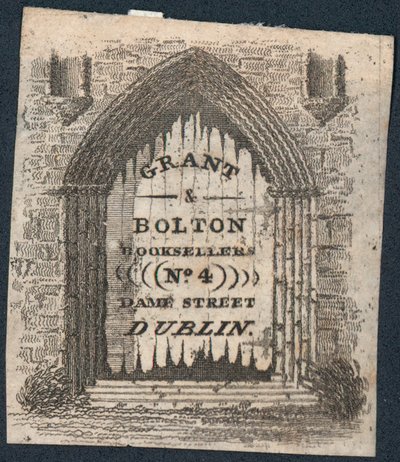 Trade Card, Grant & Bolton by Irish School