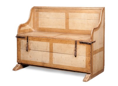 Unusual settle-bed for children by Irish School