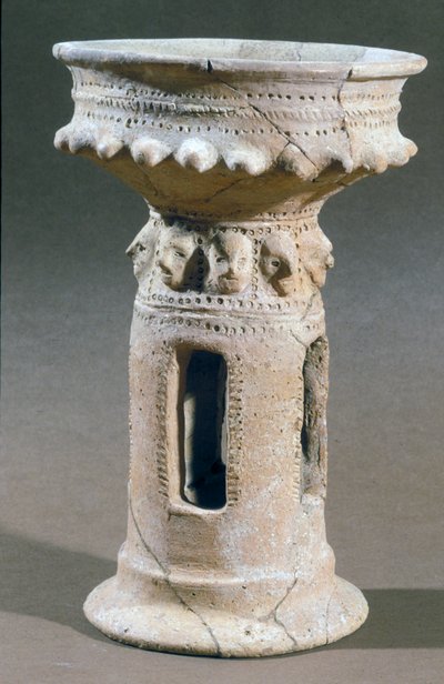 Incense burning stand found in the hills near Hebron, Israel by Iron Age