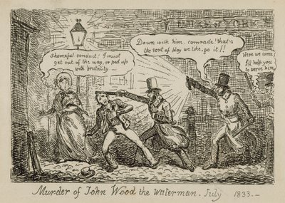 Murder of John Wood the waterman, July 1833 by Isaac (after) Cruikshank