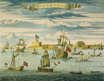 Sheerness, Kent, engraved by Johannes Kip by Isaac (after) Sailmaker
