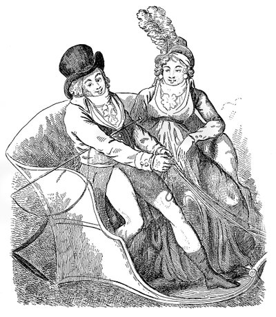 A Goldfinch and his Mistress, 1796 by Isaac Cruikshank