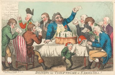 Drawing for Twelfth-Cake at St. Annes Hill by Isaac Cruikshank