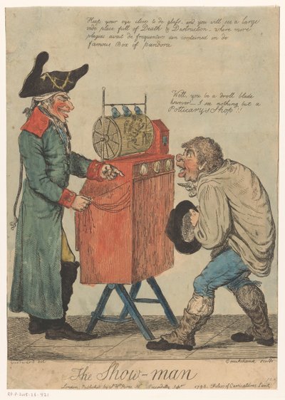 Man with a Peep Show The Show-man by Isaac Cruikshank