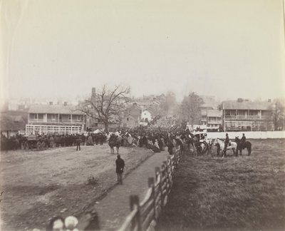 Procession of Troops and Civilians on Way to Dedication of Soldiers