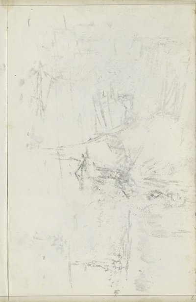 Abklatsch van de krijttekening op blad 5 verso by Isaac Israels