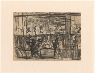 The Display Window of a Hat Shop on the Nieuwendijk in Amsterdam at Night by Isaac Israels