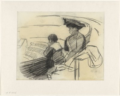 Dark Woman with Her Son at the Circus by Isaac Israels