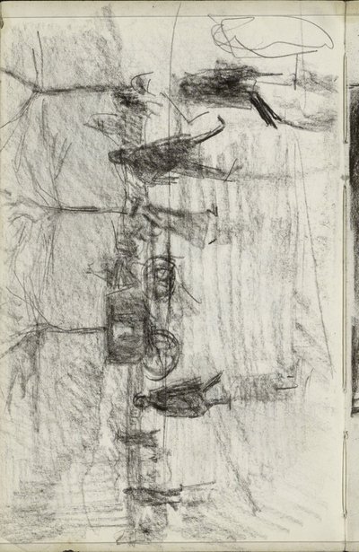 Walking Figures and a Carriage by Isaac Israels