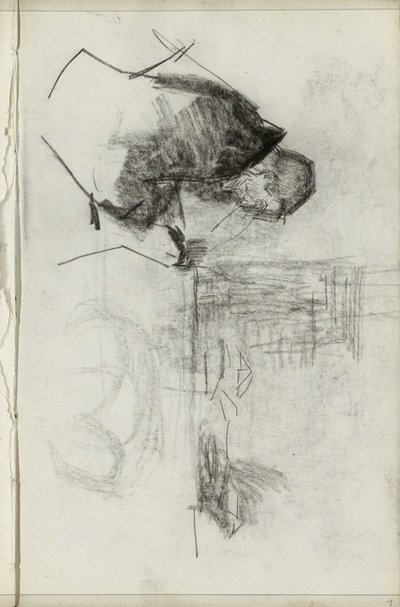 Seated man, in profile by Isaac Israels
