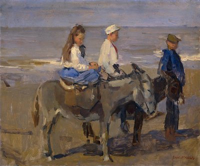 Boy and Girl on Donkeys by Isaac Israels