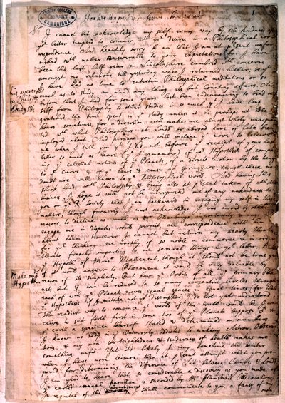Letter Written by Isaac Newton, 28 November 1679 by Isaac Newton