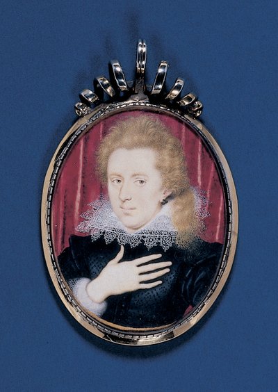 Portrait miniature of a young gentleman, c.1615 by Isaac Oliver