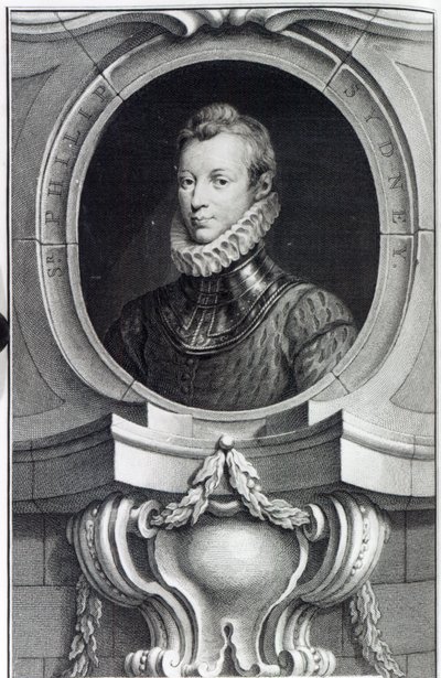 Sir Philip Sidney, Engraved by Jacobus Houbraken, 1743 by Isaac Oliver