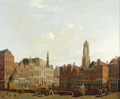 Utrecht Town Hall Bridge with Surroundings by Isaac Ouwater