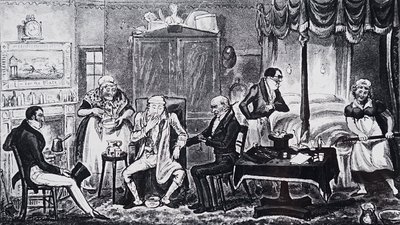 A Man Suffering from Over-Indulgence by Isaac Robert Cruikshank