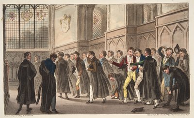 Black Matins, or the Effects of Late Drinking upon Early Risers, from The English Spy by Isaac Robert Cruikshank