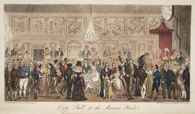 City Ball at the Mansion House, from The English Spy by Isaac Robert Cruikshank
