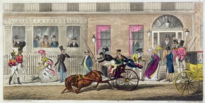Exterior of Fishmongers Hall, a Regular Break Down by Isaac Robert Cruikshank