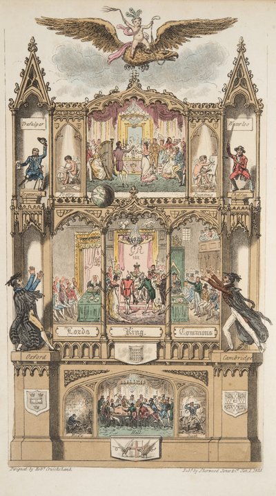 Frontispiece, from The English Spy by Isaac Robert Cruikshank