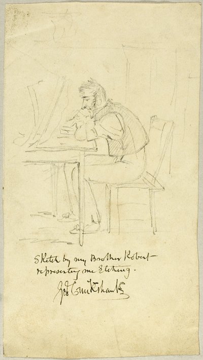George Cruikshank Making an Etching by Isaac Robert Cruikshank
