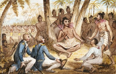 Illustration from The Voyages of Captain Cook by Isaac Robert Cruikshank