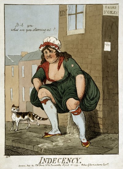 Indecency, 1799 by Isaac Robert Cruikshank