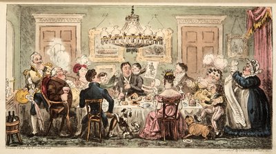 Liston and the Lambkins or the Citizens Dinner Party, from The English Spy by Isaac Robert Cruikshank