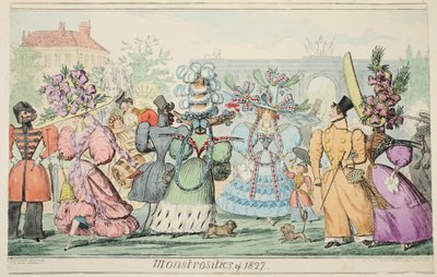 Monstrosities of 1827 by Isaac Robert Cruikshank