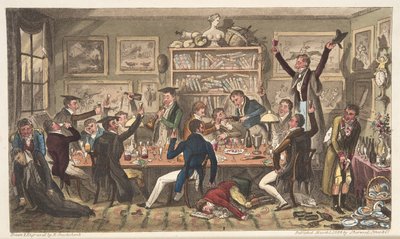 Oxford Transports, or University Exiles, from The English Spy by Isaac Robert Cruikshank