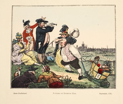 Pastimes of Primrose Hill by Isaac Robert Cruikshank