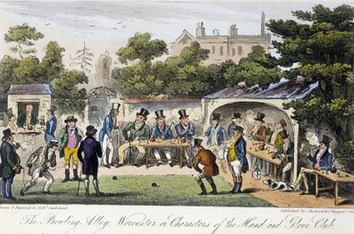 The Bowling Alley or Characters of the Hand and Glove Club, in 
