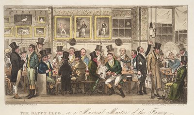 The Daffy Club, or a Musical Muster of the Fancy, from The English Spy by Isaac Robert Cruikshank
