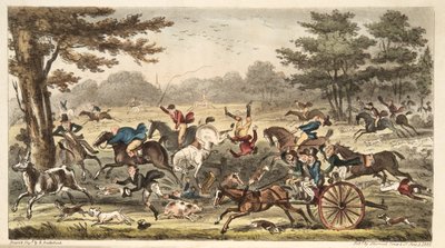 The Epping Hunt, or Cockney Comicalities in Full Chase, from The English Spy by Isaac Robert Cruikshank