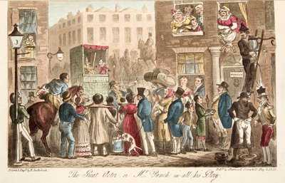 The Great Actor, or Mr Punch in all his Glory, from The English Spy by Isaac Robert Cruikshank