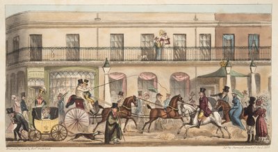 The High Street, Cheltenham, from The English Spy by Isaac Robert Cruikshank