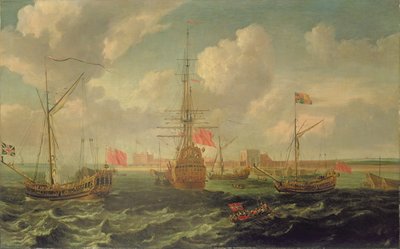 The Royal Yacht off Sheerness by Isaac Sailmaker