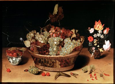 Still Life with Flowers and Fruits by Isaac Soreau