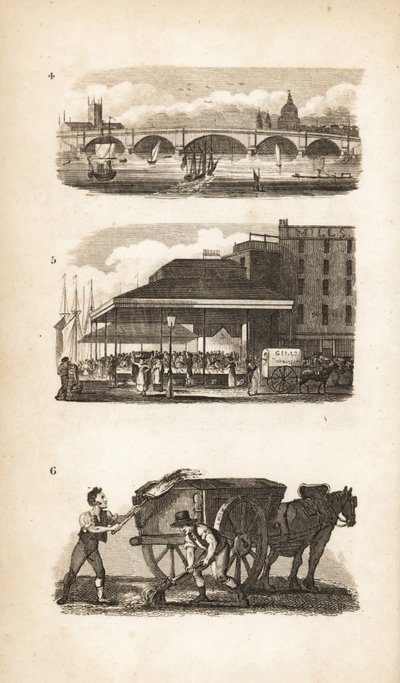 New London Bridge, Billingsgate and the Scavenger by Isaac Taylor