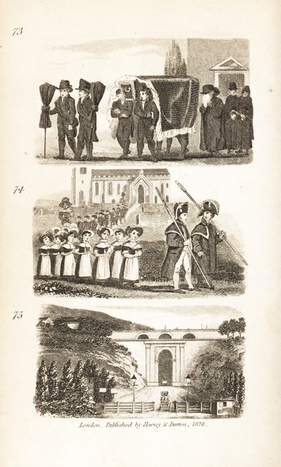 The Funeral, the Charity Children and Highgate Tunnel by Isaac Taylor