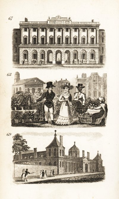The Royal Academy, Covent Garden, and the British Museum by Isaac Taylor