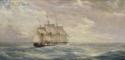 British Ship on the High Seas by Isaac Walter Jenner