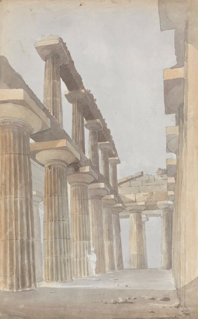 Interior of the Great Temple at Paestum by Isaac Weld