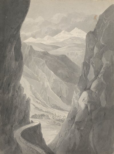 Pass of the Gemmi, Descending to Leukerbad, Switzerland by Isaac Weld