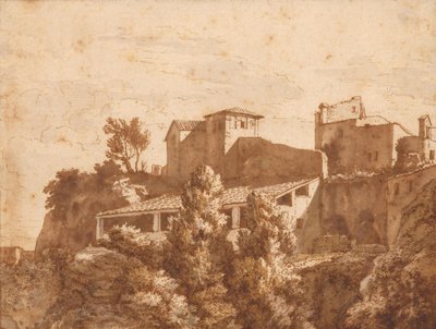 View of Some Houses (Tivoli?) by Isaac de Moucheron