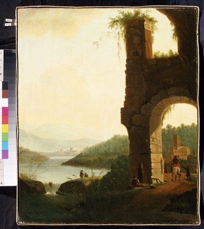 A Romantic Landscape by Isaac de Moucheron