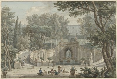 View of the Garden of Villa d’Este in Tivoli by Isaac de Moucheron
